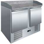 Mesa GN1/1 2 Puertas Preparación Pizzas con Encimera de Granito de 1045 x700 x1050h mm PEKIN S902PZ