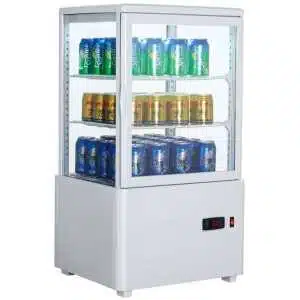 Expositor Refrigerado 4 Caras 58 litros Blanco de 447x400x819h mm Línea Pekín XC58L-B