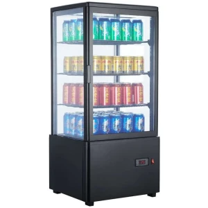 Expositor Refrigerado 4 Caras 78 litros Negro de 447x400x969h mm Línea Pekín XC78L-N
