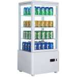 Expositor Refrigerado 4 Caras 78 litros Blanco de 447x400x969h mm Línea Pekín XC78L-B