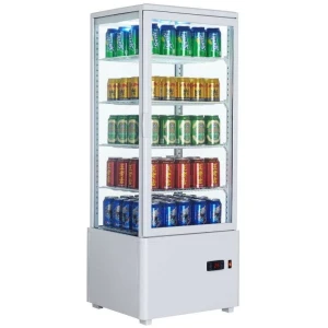 Expositor Refrigerado 4 Caras 98 litros Blanco de 447x400x1199h mm Línea Pekín XC98L-B