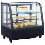 Vitrina Refrigerada Sobremesa 100 litros Negro de 682 x450 x675h mm Línea Pekín XCW-100L-N