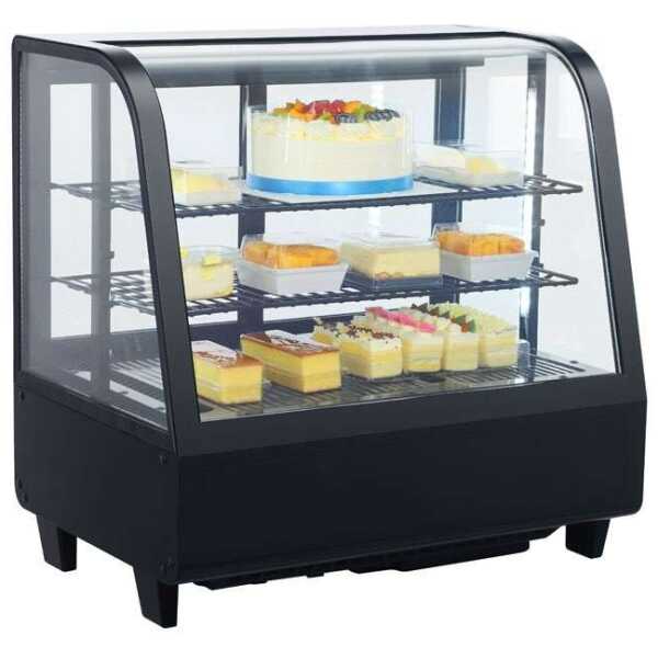 Vitrina Refrigerada Sobremesa 100 litros Negro de 682 x450 x675h mm Línea Pekín XCW-100L-N