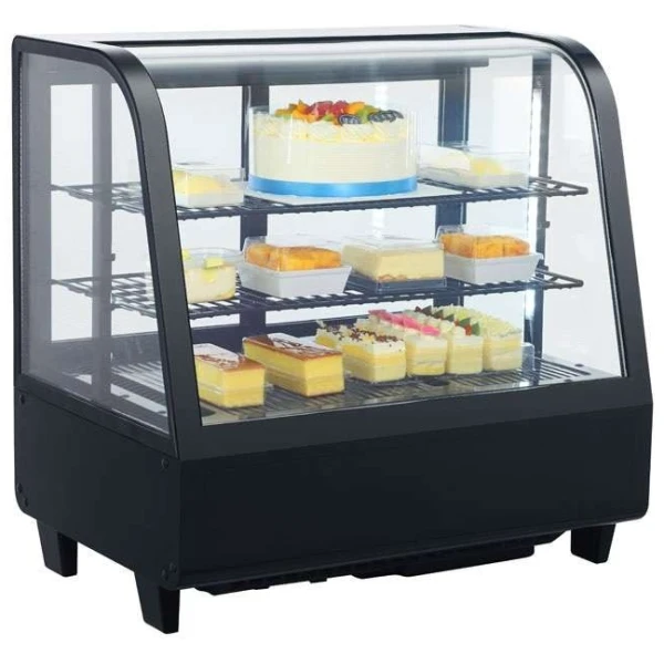 Vitrina Refrigerada Sobremesa 100 litros Negro de 682 x450 x675h mm Línea Pekín XCW-100L-N