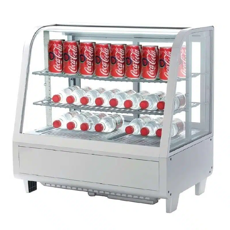 Vitrina Refrigerada Sobremesa 100 litros Blanco de 682 x450 x675h mm Línea Pekín XCW-100L-B