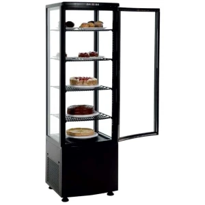 Expositor Refrigerado 4 Caras 238 litros Negro de 515x485x1715h mm Línea Pekín XC238L-N