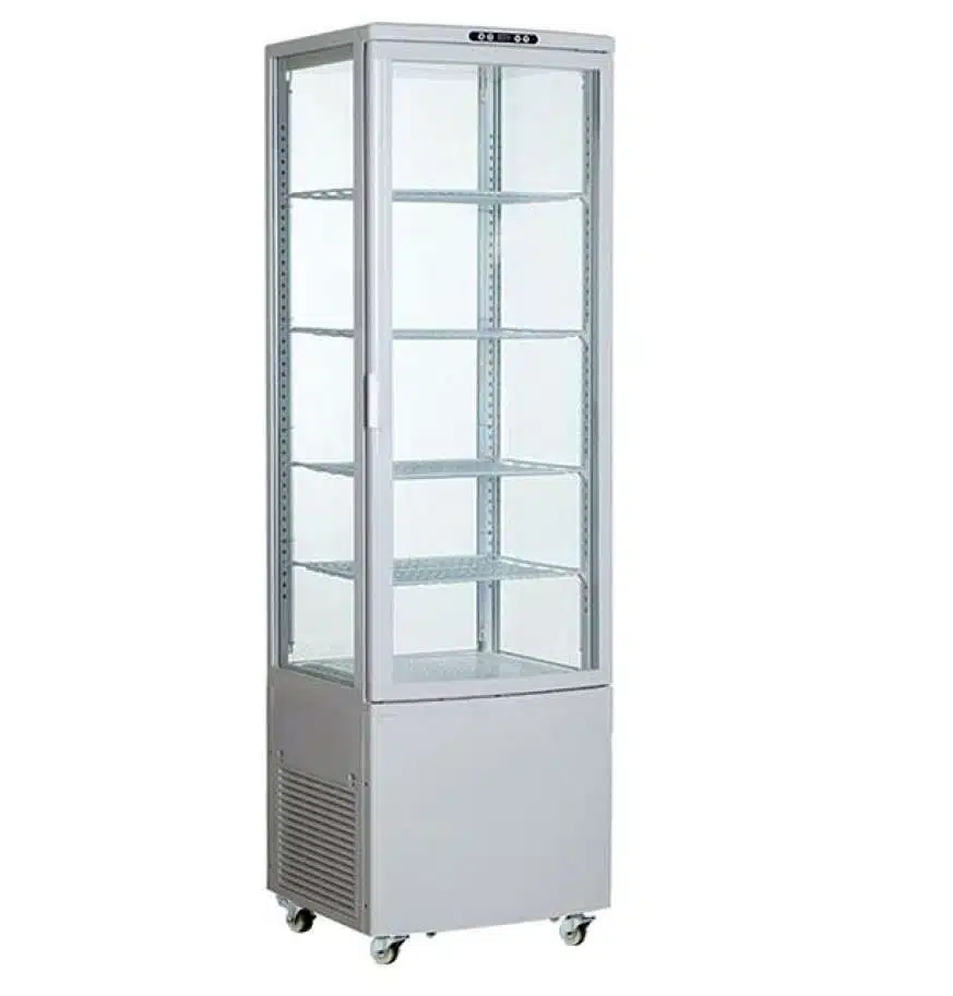 Expositor Refrigerado 4 Caras 238 litros Blanco de 515x485x1715h mm Línea Pekín XC238L-B