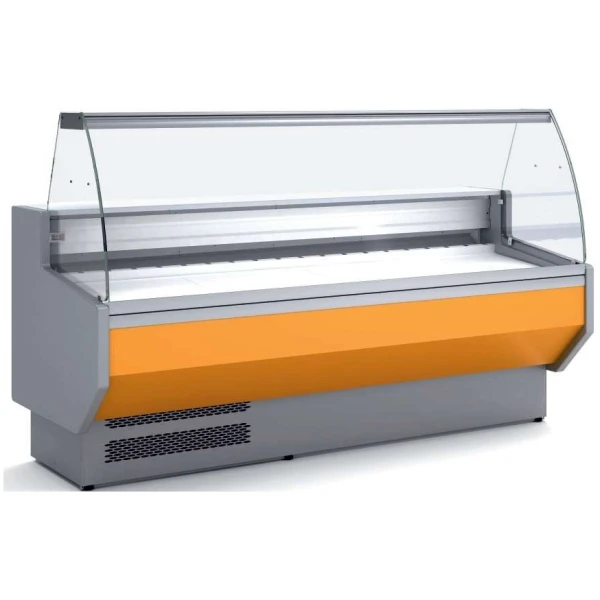 Vitrina Refrigerada Cristal Curvo Fondo 800 dim.1305x800x1235h mm Línea Córdoba VED-8-13-C
