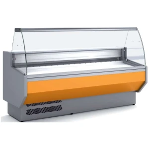 Vitrina Refrigerada Cristal Curvo Fondo 800 dim.1525x800x1235h mm Línea Córdoba VED-8-15-C