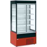 Mural Refrigerado Expositor  con Puertas de Cristal 4 Estantes Fondo 700 de 1530 x700 x1990h mm AVEIRO MAE150PV-R color ROJO