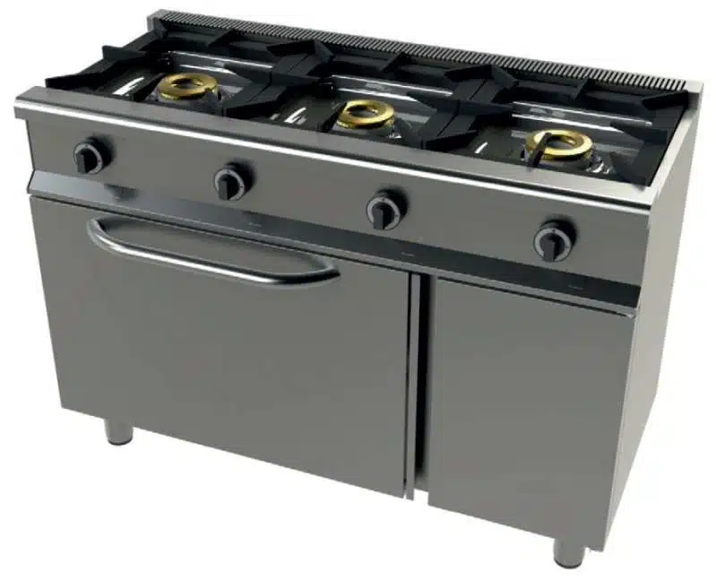 Cocina a gas con horno GN1/1 4