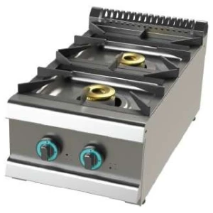 Cocina a gas sobremesa de 2 fuegos 6+4