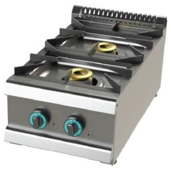 Cocina a gas sobremesa de 2 fuegos 6+4