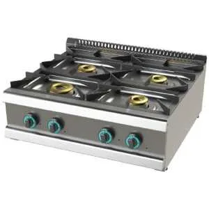 Cocina a gas sobremesa de 4 fuegos 8+4