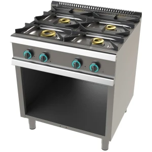Cocina a gas con mueble de 4 fuegos 8+4