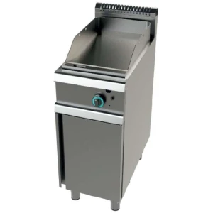 Fry tops a gas acero laminado placa lisa con mueble Serie 900 JUNEX con medidas 400x900x900h mm FT9C00L