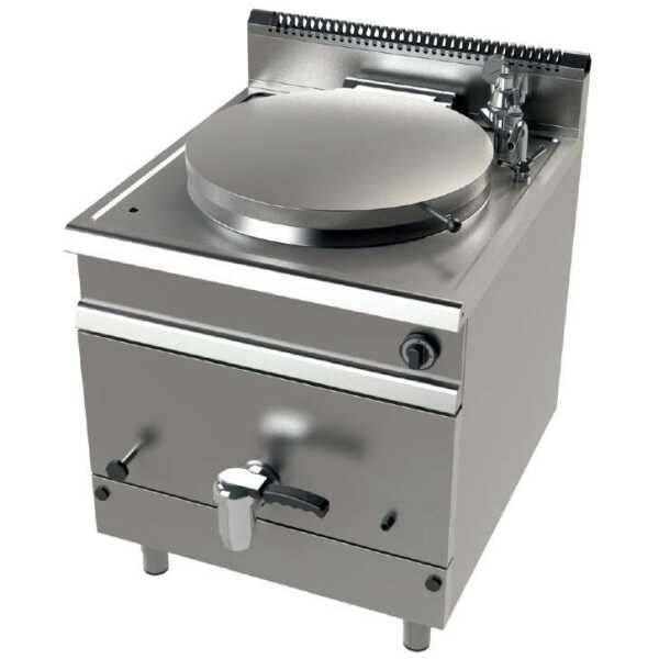 Marmita a gas 135 litros calentamiento indirecto 21 Kw Serie 900 JUNEX con medidas 800x900x900h mm MG9C150