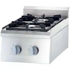 Cocina a gas sobremesa 2 fuegos 400x700x250h mm 3