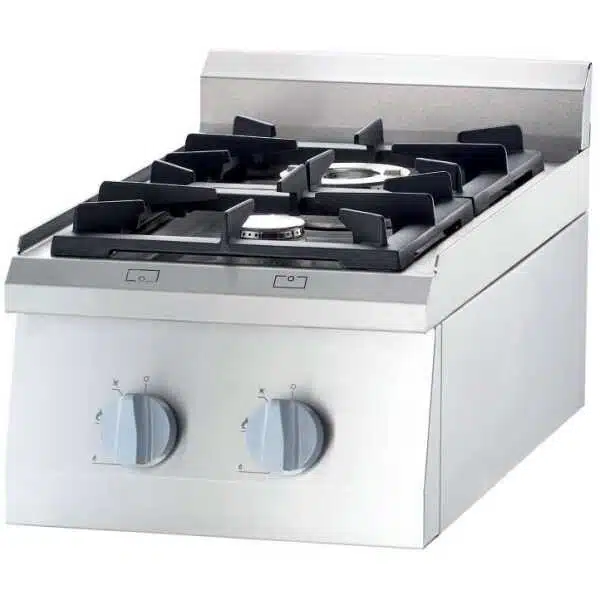 Cocina a gas sobremesa 2 fuegos 400x700x250h mm 3