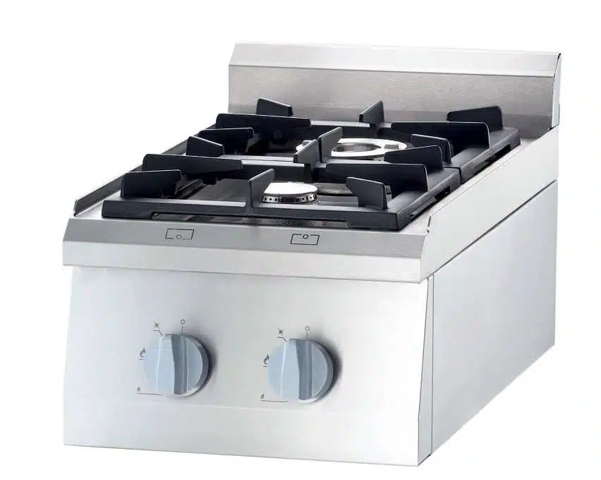 Cocina a gas sobremesa 2 fuegos 400x700x250h mm 3