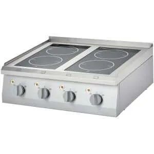 Cocina vitrocerámica sobremesa 4 zonas 800x700x850h mm 4x2
