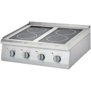 Cocina vitrocerámica sobremesa 4 zonas 800x700x850h mm 4x2