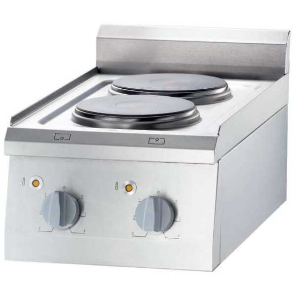 Cocina eléctrica sobremesa 2 zonas 400x700x850h mm 2x2