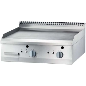 Fry top a gas acero rectificado sobremesa placa lisa 400x700x250h mm 6
