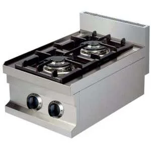 Cocina a gas sobremesa 2 fuegos 2x3