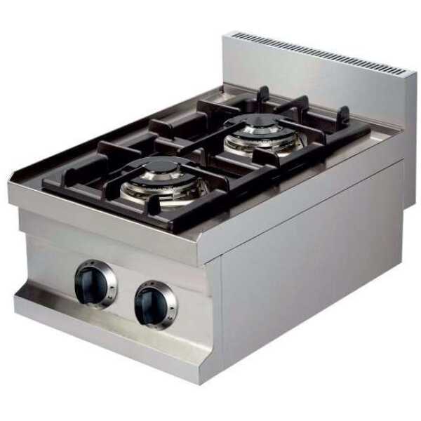 Cocina a gas sobremesa 2 fuegos 2x3