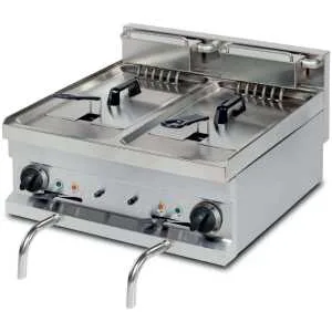 Freidora eléctrica sobremesa 8+8 litros 7