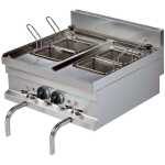 Cocedor de pasta eléctrico sobremesa 14+14 litros 3+3 kw 600x600x265h mm EMH606 Línea Estambul