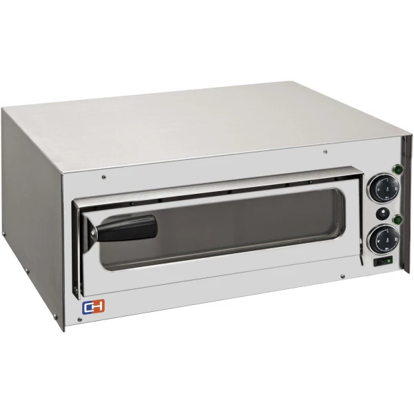 Horno Eléctrico de Pizza Compacto 1 pizza diámetro 35 cm AVEIRO FP20PV con puerta de cristal