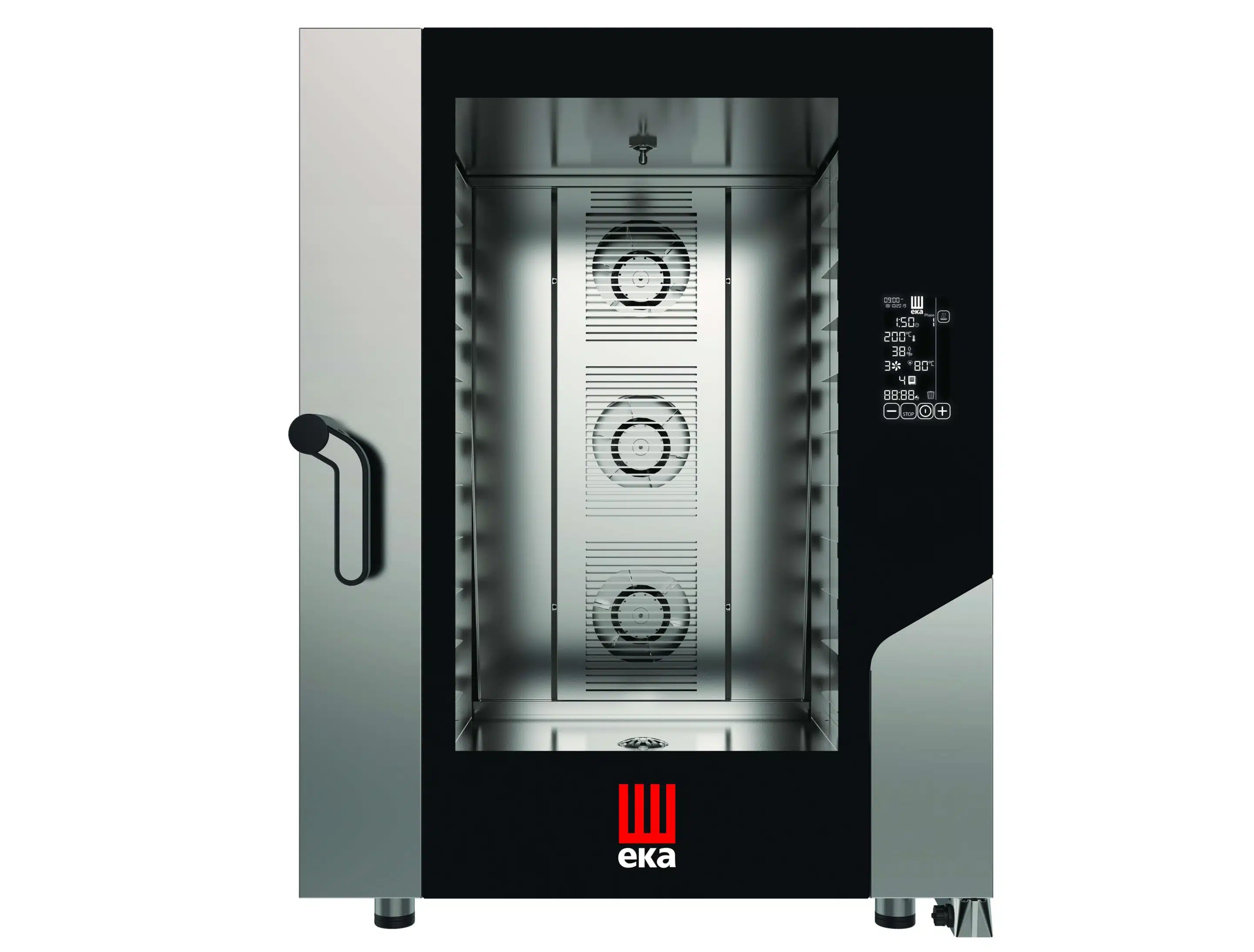 Horno eléctrico convección MILLENIAL BLACK MASK Gastronomía 10 bandejas GN2/1 MKF1021BM Línea Padova