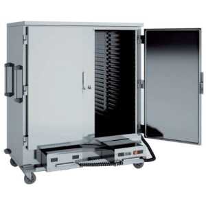 Carro Caliente Alto Doble Cuerpo 39 bandejas GN2/1de 1455 x845 x1675h mm CC-39GN