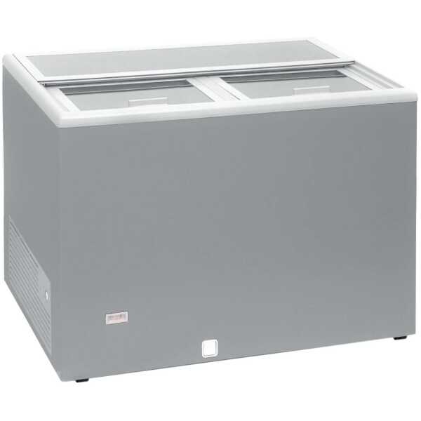 Enfriador de Botellas 300 litros Puertas Inox  de 1060 x670 x880h mm con ruedas AVEIRO AGF300 (COLOR GRIS)