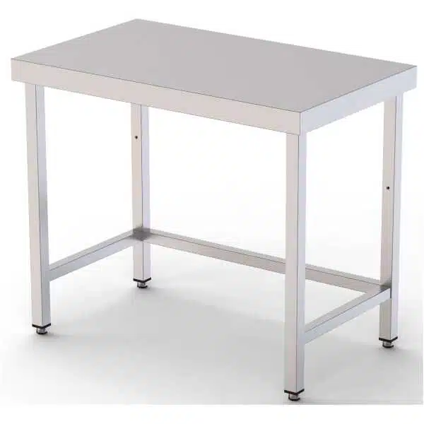 Mesa de Trabajo Acero inoxidable Central Sin Estante 1400x600x850h mm WTC160140S0