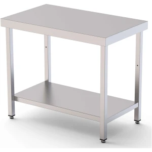 Mesa de Trabajo Acero inoxidable Central Con 1 Estante 900x800x850h mm WTC180090S1
