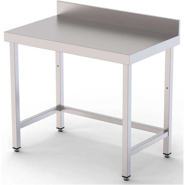 Mesa de Trabajo Acero inoxidable Mural Sin Estante 1000x500x850h mm WTW150100S0