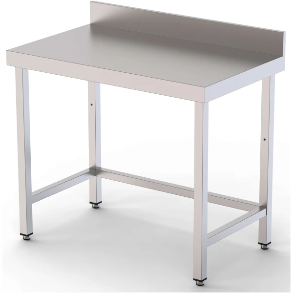 Mesa de Trabajo Acero inoxidable Mural Sin Estante 1000x500x850h mm WTW150100S0