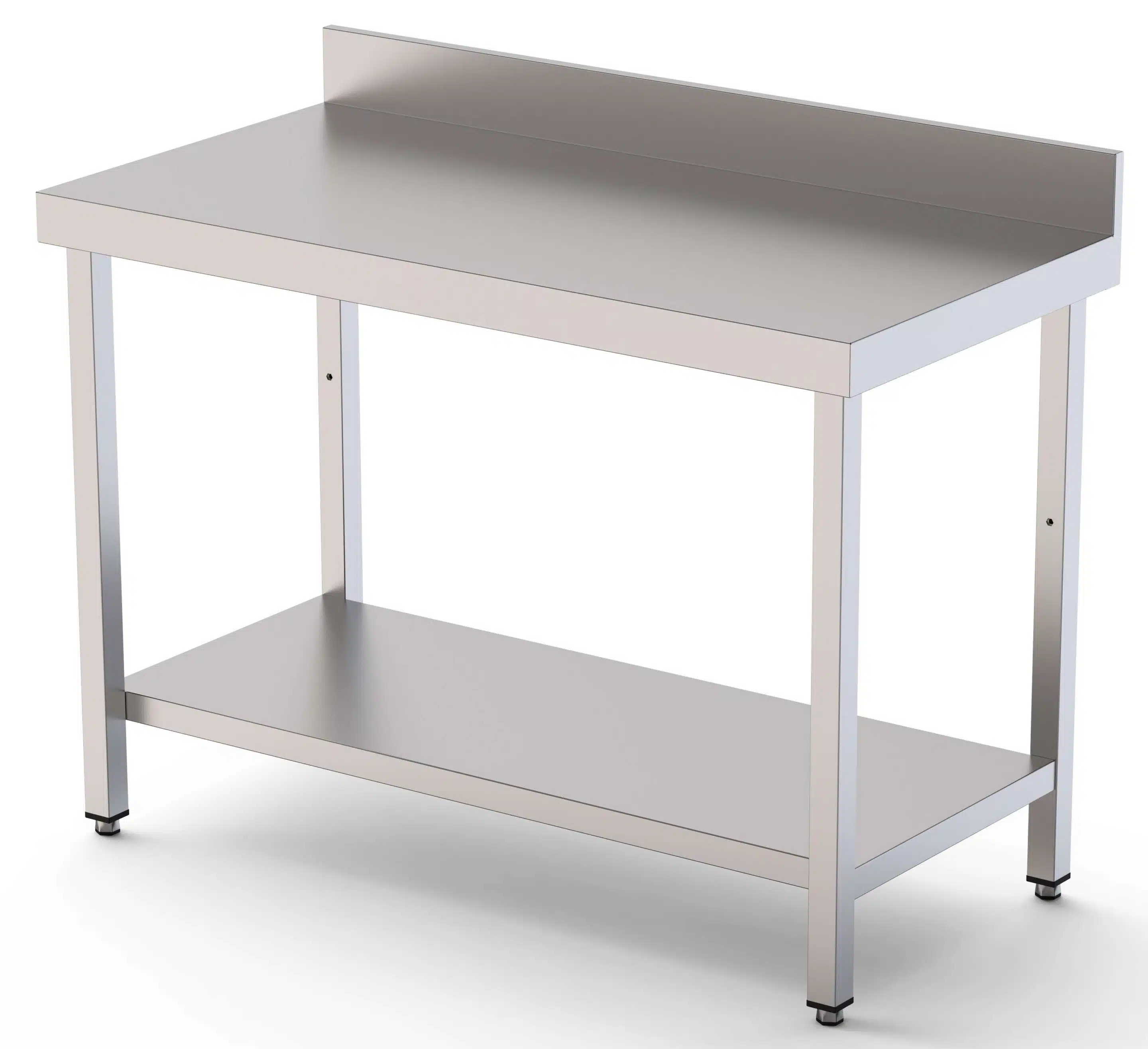 Mesa de Trabajo Acero inoxidable Mural Con 1 Estante 1000x700x850h mm WTW170100S1