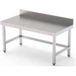 Mesa de Trabajo Acero Inoxidable Baja Mural Sin Estante 1200x600x600h mm WTW260120S0