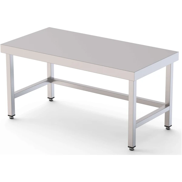 Mesa de Trabajo Acero Inoxidable Baja Central Sin Estante 2400x700x600h mm WTC270240S0