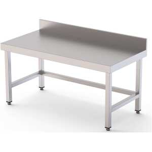 Mesa de Trabajo Acero Inoxidable Baja Mural Sin Estante 1700x700x600h mm WTW270170S0