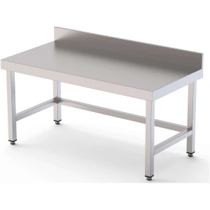 Mesa de Trabajo Acero Inoxidable Baja Mural Sin Estante 1800x700x600h mm WTW270180S0