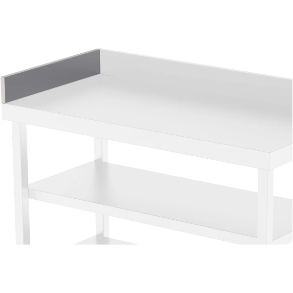 Peto de Acero Inoxidable Para Mesa Mural Lateral Izquierdo Con Fondo 800 mm WTA800LEFSS