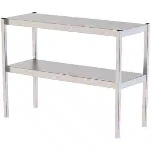 Estante Sobremesa Acero Inoxidable Doble Para Mesas De Trabajo 900x350x650h mm UTS135090S2