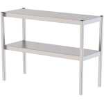 Estante Sobremesa Acero Inoxidable Doble Para Mesas De Trabajo 1100x350x650h mm UTS135110S2
