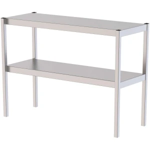 Estante Sobremesa Acero Inoxidable Doble Para Mesas De Trabajo 1300x350x650h mm UTS135130S2