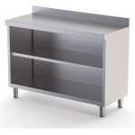 Mueble Estantería Acero Inoxidable Fondo 350 Con 1 Estante 1500x350x1050h mm DT3501500S1